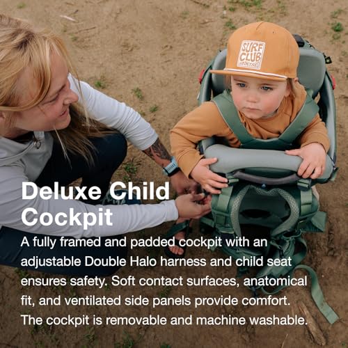 Osprey Poco Premium Child Carrier Backpack - Adjustable Travel Baby Seat with Sunshade - Hiking Carrier for Toddlers, Tidal Blue