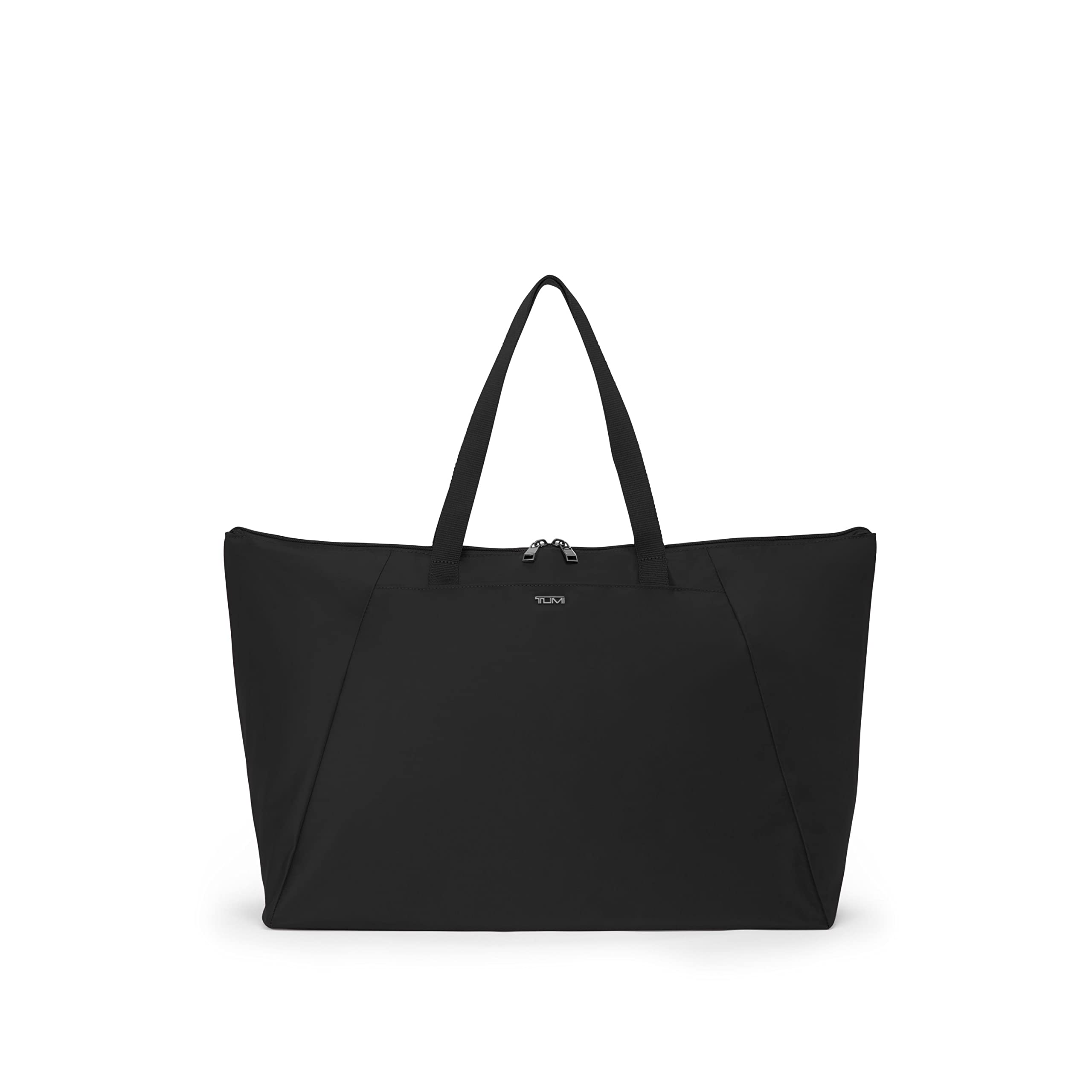 TUMI - Just In Case Tote - Foldable, Lightweight and Compact, Packable Travel Bag - Folds Into Included Pouch - Small, Black with Gunmetal Hardware