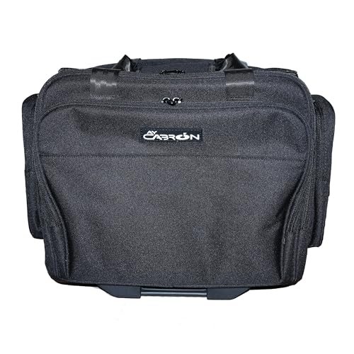 Ay Cabron™ Professional-Grade Pilot Flight Deck Trolley Bag – MADE BY PILOTS FOR PILOTS – Lightweight & Water-Resistant | Airbus & Boeing Compatible. (With Trolley, Large)