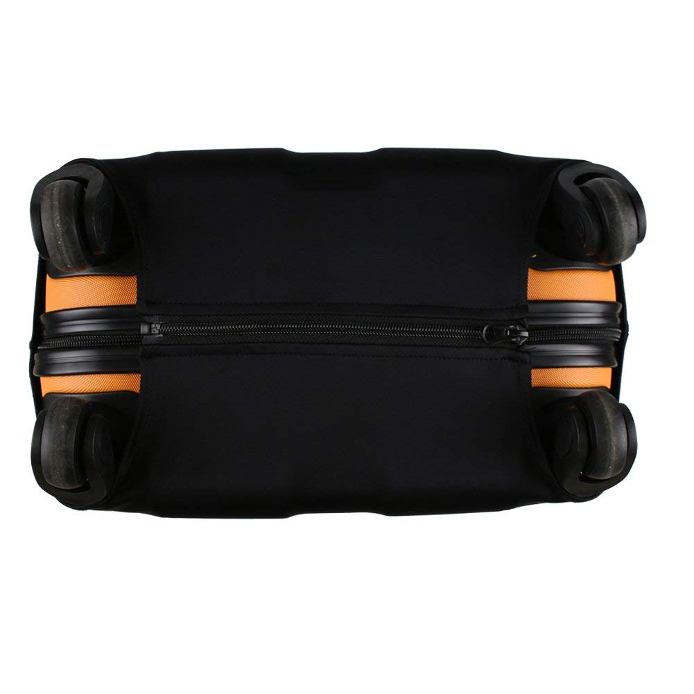 Explore Land Travel Luggage Cover Suitcase Protector Fits 18-22 Inch Case (Black, S)