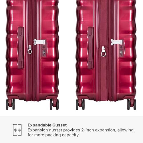 Traveler's Choice Edinburgh II Hardside Spinner Luggage, TSA Lock, Red, 21" Carry-on