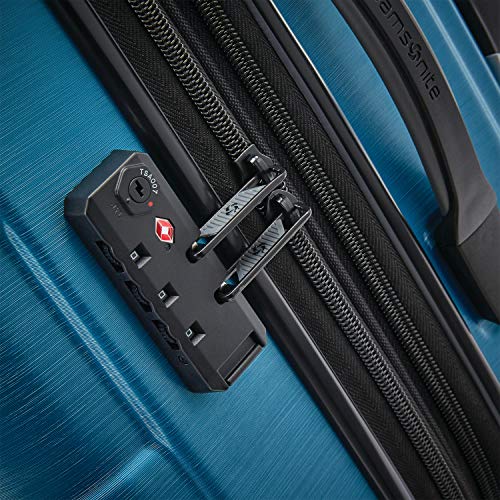 Samsonite Centric 2 Hardside Expandable Luggage with Spinner Wheels, Caribbean Blue, Checked-Medium 24-Inch