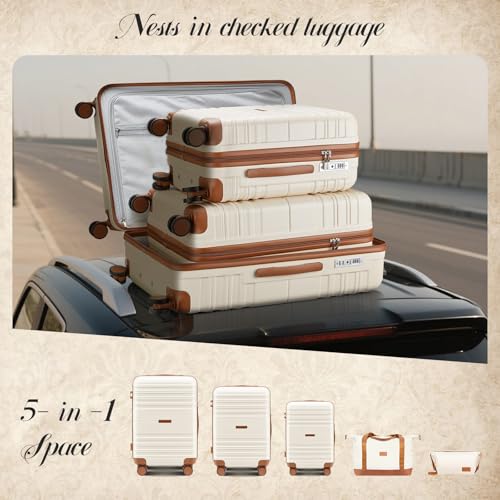 CASELLY Luggage Sets with spinner wheels, PC+ABS Hard Shell Travel Luggage,Lightweight Carry-on suitcases with TSA Lock,YKK Zippers with Fathers Day Gift for Dad Men Him Husband