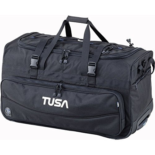 TUSA Dive Gear Roller Duffle Bag in Black