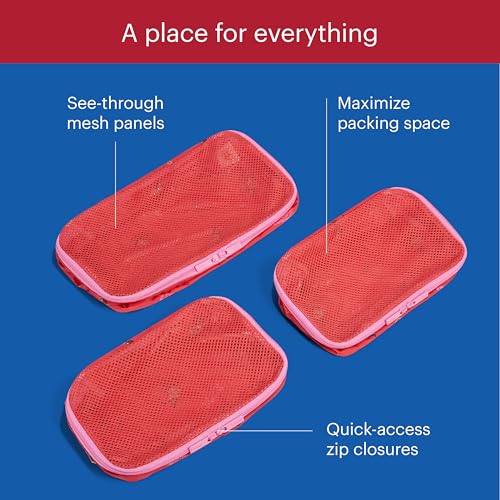 Away Toy Story 5 Kids Packing Cubes Set of 3 - Lightweight Space-Saving Packing Cubes for Carry-On Luggage - Medium and Wide Sizes - Jessie Red