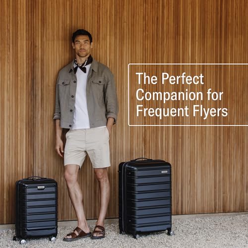 Samsonite Omni 2 28-Inch Large Checked Hardside Luggage with 360° Spinner Wheels - Scratch Resistant Hardshell - TSA Lock - Expandable Polycarbonate Shell for Lightweight Travel - Midnight Black