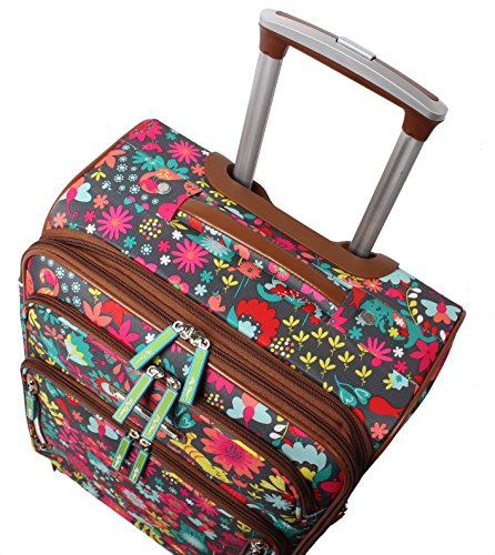 Lily Bloom Design Pattern 28" Luggage Softside Expandable With Double Spinner Wheels, Large Lightweight Suitcase Checked Bag For Women
