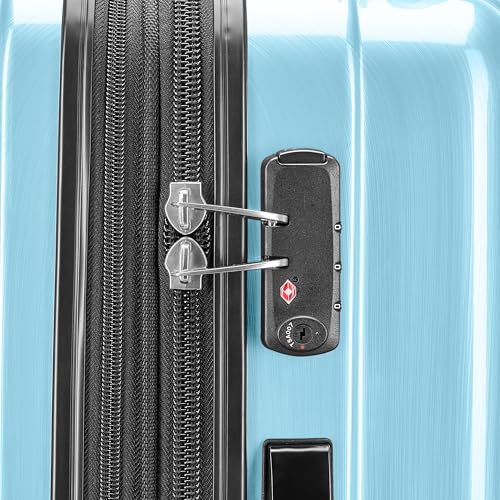 Samsonite Winfield 2 Hardside Expandable Luggage with Spinner Wheels, Ice Blue, Checked-Large 28-Inch