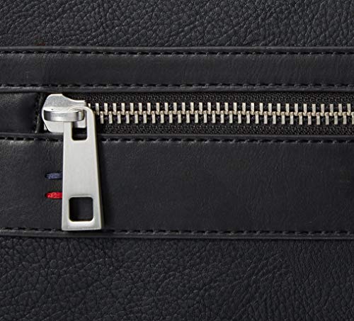 Tommy Hilfiger Men's Leo Messenger Bag, Pebble Black, One Size US