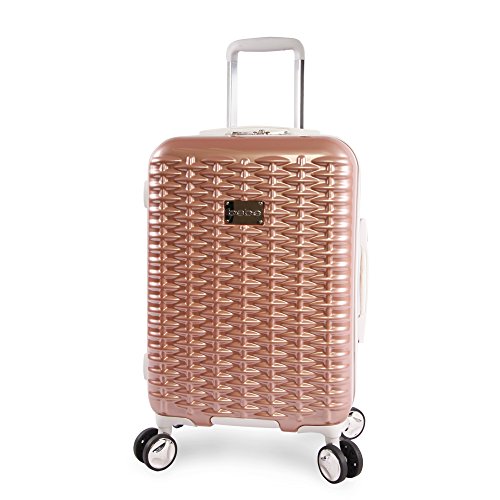 BEBE Lydia 2 Piece Set Suitcase With Spinner Wheels Luggage Set, Rose Gold