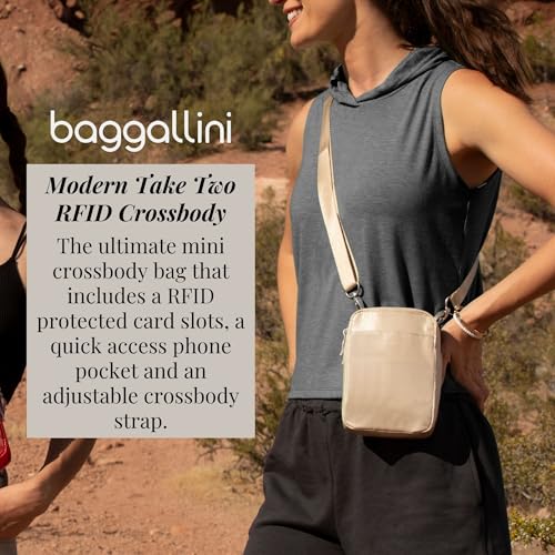 Modern Take Two RFID Crossbody - 5"x7" Lightweight Small Phone Wallet Crossbody Bag - Nylon Travel Purse