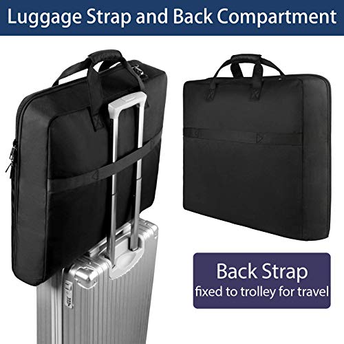 Garment Bags for Travel, Large Suit Travel Bag for Men Women with Shoulder Strap, Mancro Foldable Carry On Garment Bag Gifts for Business Trip - 2 in 1 Hanging Suitcase Luggage Bags for Travel, Black