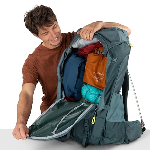 Osprey Farpoint Trek 55L Men's Travel Backpack - Hybrid Backpacking & Travel Bag with Internal Organization, Black