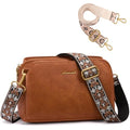 LOVEVOOK Leather Crossbody Bags for Women, Small Travel Purses with 2Pcs Adjustable Strap, RFID Anti Theft, Summer Cross Body Purse, Shoulder Handbag