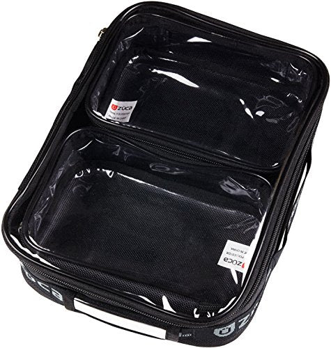 ZUCA Utility Pouch Combo Set - Three Large and Six Mini Utility Pouches, Clear (3-Pack)