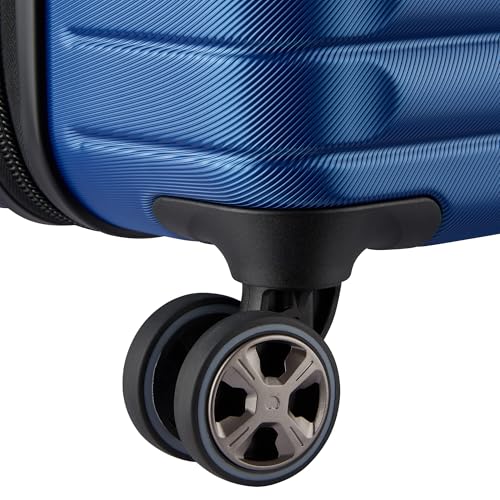 DELSEY PARIS Cruise 3.0 Hardside Expandable Luggage with Spinner Wheels, Blue, Checked 26 Inch Trunk