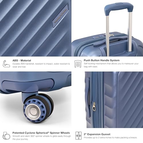 Traveler's Choice Elm 2PC Hardside Spinner Luggage Set - Matte Navy