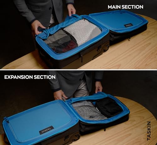 Taskin Aviator | Upright 2 Wheel Expandable Carry on Luggage | Carry On 22-Inch | Detachable Device Sleeve | Airline Approved Dimensions
