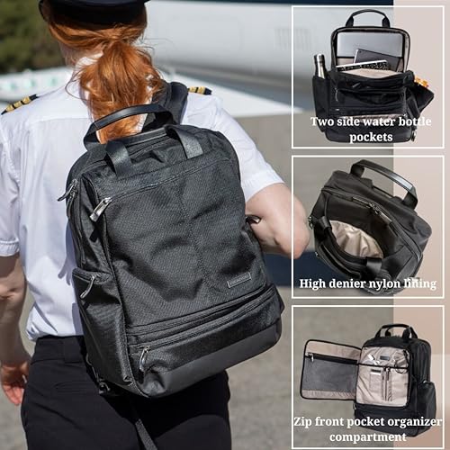 Ricardo Beverly Hills Flight Essentials Deluxe Travel Laptop Backpack, Abrasion and Weather Resistant Durable Ballistic Nylon, Men and Women, 16.5-Inches