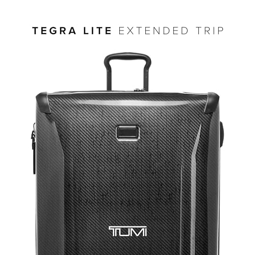 TUMI - Tegra-Lite 4 Wheel Luggage - Highly Durable Suitcase, Flexible Shell, Sleek and Lightweight Men's and Women's Expandable Rolling Bag - X-Large Expandable Checked, Black Graphite