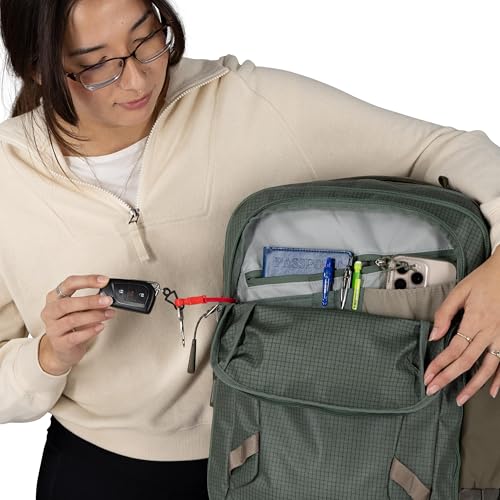 Osprey Transporter 26+6 Travel Pack - Expandable Personal Item Backpack with Laptop Sleeve - Lightweight Daypack, Pine Leaf Green