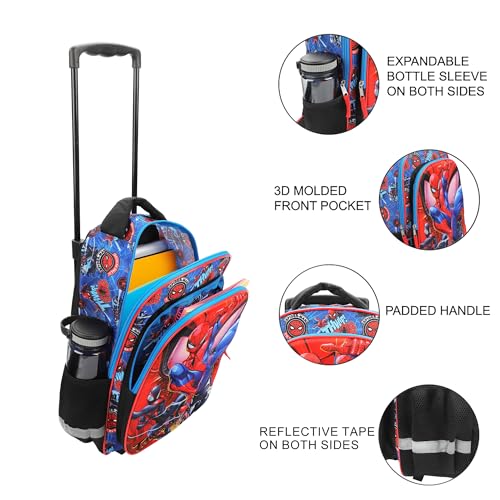 Bioworld Spider-Man Peter & Miles 16" Rolling Travel Backpack