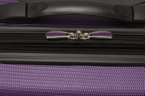 Rockland Melbourne Hardside 3 Piece Expandable Spinner Wheel Luggage Set, (20"/24"/28"), Purple