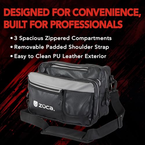 ZÜCA Artist Belt Bag – Professional Makeup Organizer for Men & Women's Waist Belt Bag or Adjustable Strap Crossbody Fanny Packs with 3 Zippered Compartments - Cosmetic Storage, 8.5"x13"x9"