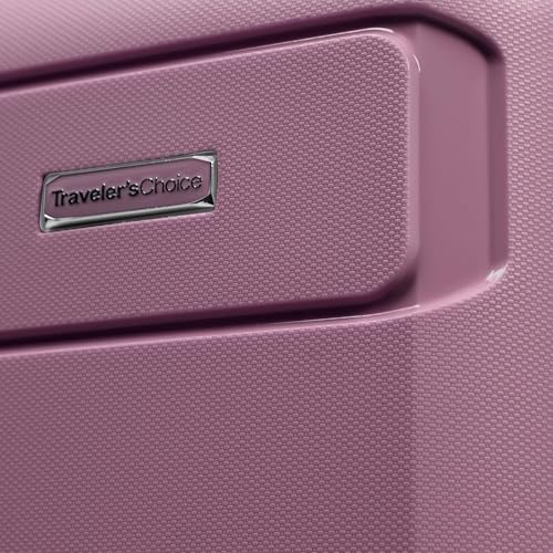 Traveler's Choice Pagosa Hardshell Expandable Luggage with Spinner Wheels, Mauve, 3-Piece Set (22/27/30)