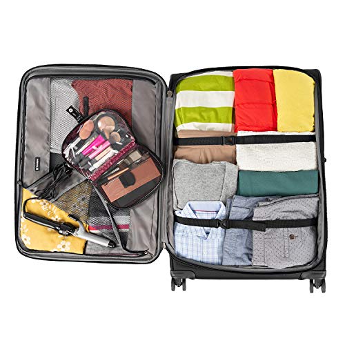 Travelpro Tourlite Softside 3-Piece Set, Expandable Luggage, 4 Spinner Wheels, Lightweight Suitcase, 21" Carry-On, 29 Check Large, Black
