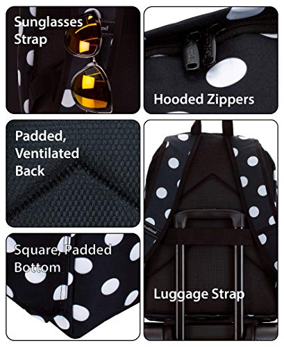 Rockland Classic Laptop Backpack, Black Dot