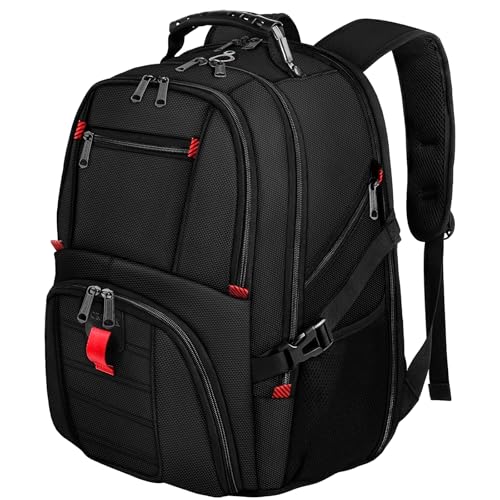 YOREPEK Large Backpack for Men, Extra Large Laptop Backpacks for Men Women, Water Resistant Travel Backpack Airline Approved Business Work Bag Fits 18.4 Inch Computer, Black