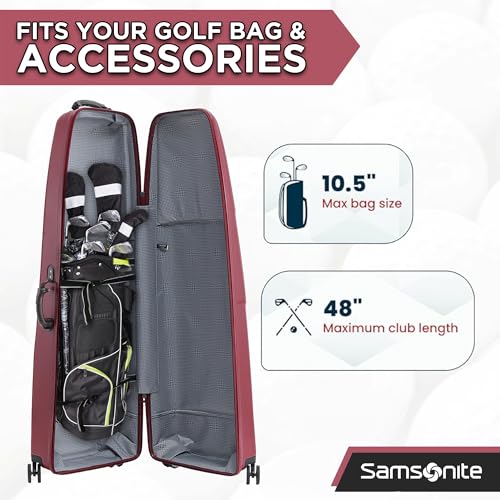 Samsonite Tour Classic Golf Hard Case Golf Travel Bag, Lightweight & Durable ABS Shell, 360 Degree Multi-Directional Wheels