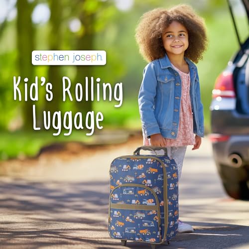 Stephen Joseph, Kids Roling Carry-On Luggage, 12.5"L x 6.5"W x 18"H, Construction