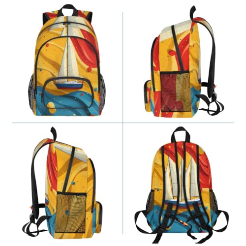 TropicalLife Nautica Sailboat Large Laptop Backpack