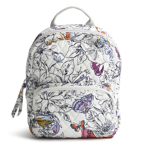 Vera Bradley Women's Premium Cotton Mini Banbury Backpack, Wing + Bloom, One Size