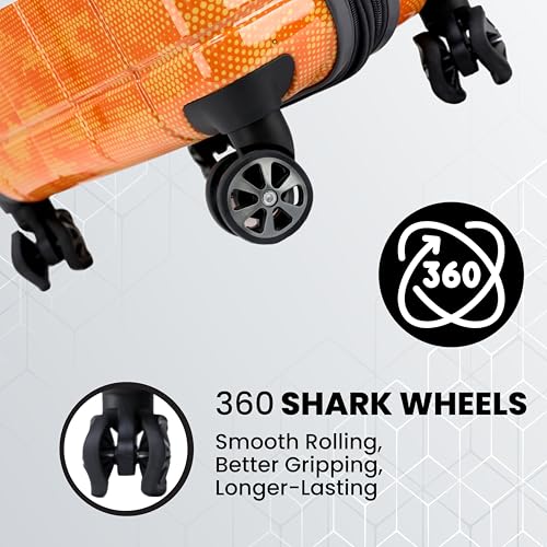 Spyder Matrix 20 Inch Carry On Expandable Hardside Upright Suitcase with 360° Spinner Wheels, TSA Approved Lock, Orange