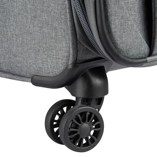 DELSEY PARIS Rami Softside Expandable Luggage with Spinner Wheels, Grey, 3 Piece Set (20/24/28)