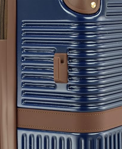 London Fog Brentwood IV 25" Expandable Spinner Hardside Suitcase, Midnight Blue