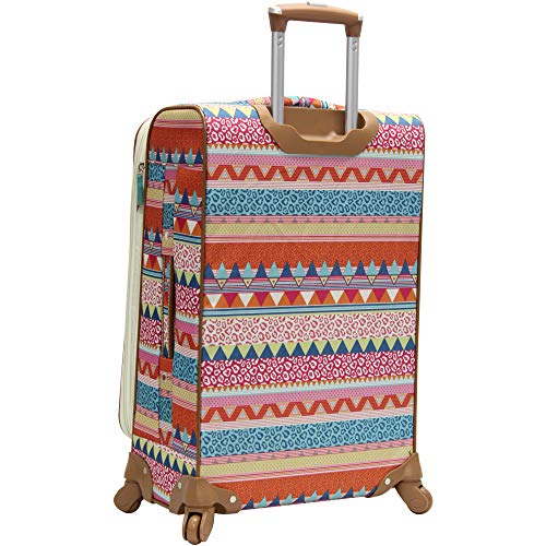 Lily Bloom Luggage 3 Piece Softside Spinner Suitcase Set Collection (On the Prowl)