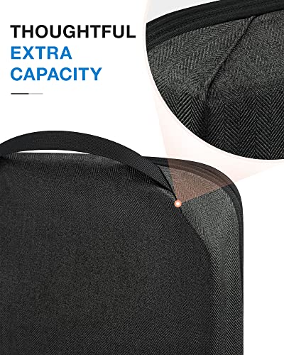 BAGSMART Compression Packing Cubes, Durable Travel Packing Cubes for Carry-On Suitcase, Lightweight Compressible Luggage Organizer Cruise Ship Travel Essentials, 6-Pack 1L+3M+1S+Shoe Bag, Black