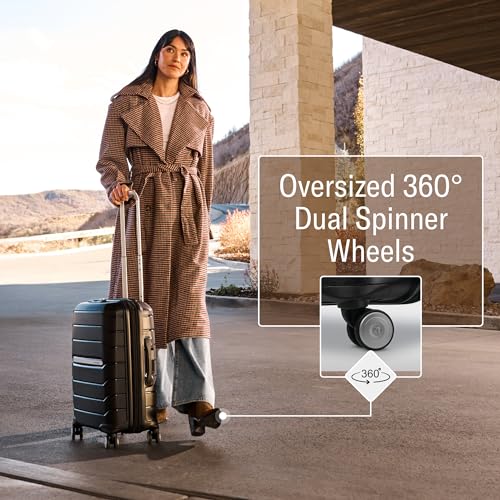 Samsonite Freeform Hardside Carry-On Luggage with Spinner Wheels - Hardshell Suitcase - TSA, Airline-Approved - Expandable Hard Shell, Smooth Rolling Wheels for Lightweight Travel - Ocean Blue