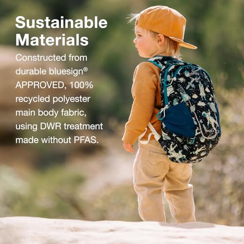 Osprey Daylite Jr. Kids' Commuter Backpack, Space Travel Print/Antique Blue
