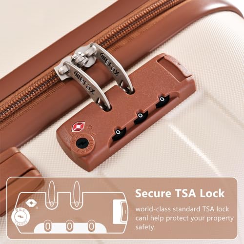 3 Luggage Sets, Durable Lightweight Hardshell Spinner Wheels with Combination Lock
