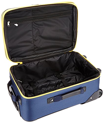 Rockland Fashion Softside 4 Piece Luggage Set, Expandable, (14" Tote/19"/24"/28"), Navy