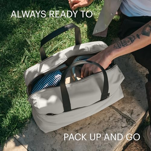 Away The Everywhere Bag - Airline Approved Carry-On Bag with Padded Laptop Pocket, Detachable Shoulder Strap - Water-Repellent Carry-On Duffle Bag - Cloud Gray