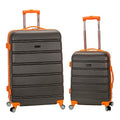 Rockland Melbourne Hardside Expandable Spinner Wheel Luggage, Charcoal, 2 Piece (20"/28")