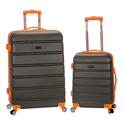 Rockland Melbourne Hardside Expandable Spinner Wheel Luggage, Charcoal, 2 Piece (20"/28")