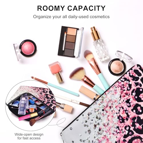Small Makeup Bag for Travel, Mini Makeup Pouch, Cute Cosmetic Bag for Women, Toiletry Bags, Make Up Brush Skincare Organizer, Pouches for Travel Accessories