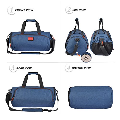 Cool NEW! Duffel Style Carry On Sports Travel Bag with Shoulder Strap, Zippered Compartments